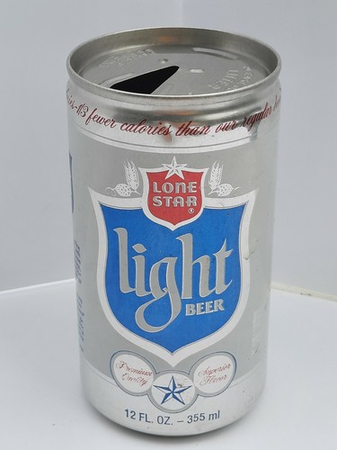 Lone Star Light 12oz Top-Opened Collectible Pull Tab Beer Can