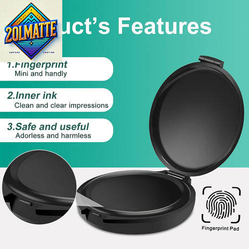 Fingerprint Ink Pads Thumbprint Ink Pads Black Ink Pad Stamp Pad for Office Not - Picture 3 of 12