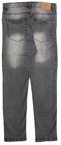 Men's Biker Denim Jeans Classic Straight Fit - Picture 5 of 12
