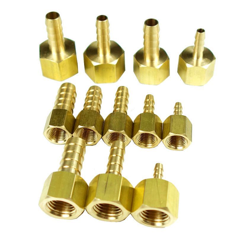 Brass Hose Tail Barb Fitting Female Connector Fractional Size X NPT