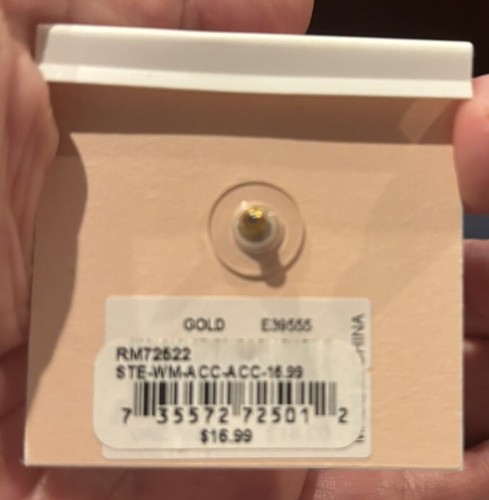 NWT Rebecca Minkoff Gold "R" Initial Single Earring Brand New - Picture 2 of 2