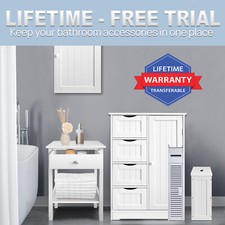 Cheap-Bathroom Cabinet Shelf Cupboard Storage Toilet Shelves Organizer Rack Whit