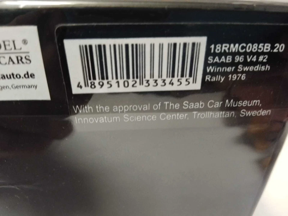 IXO Saab 96 V4 #2 Blomqvist Swedish Rally 1976 1/18 18RMC085B.20 - Immagine 3 di 3