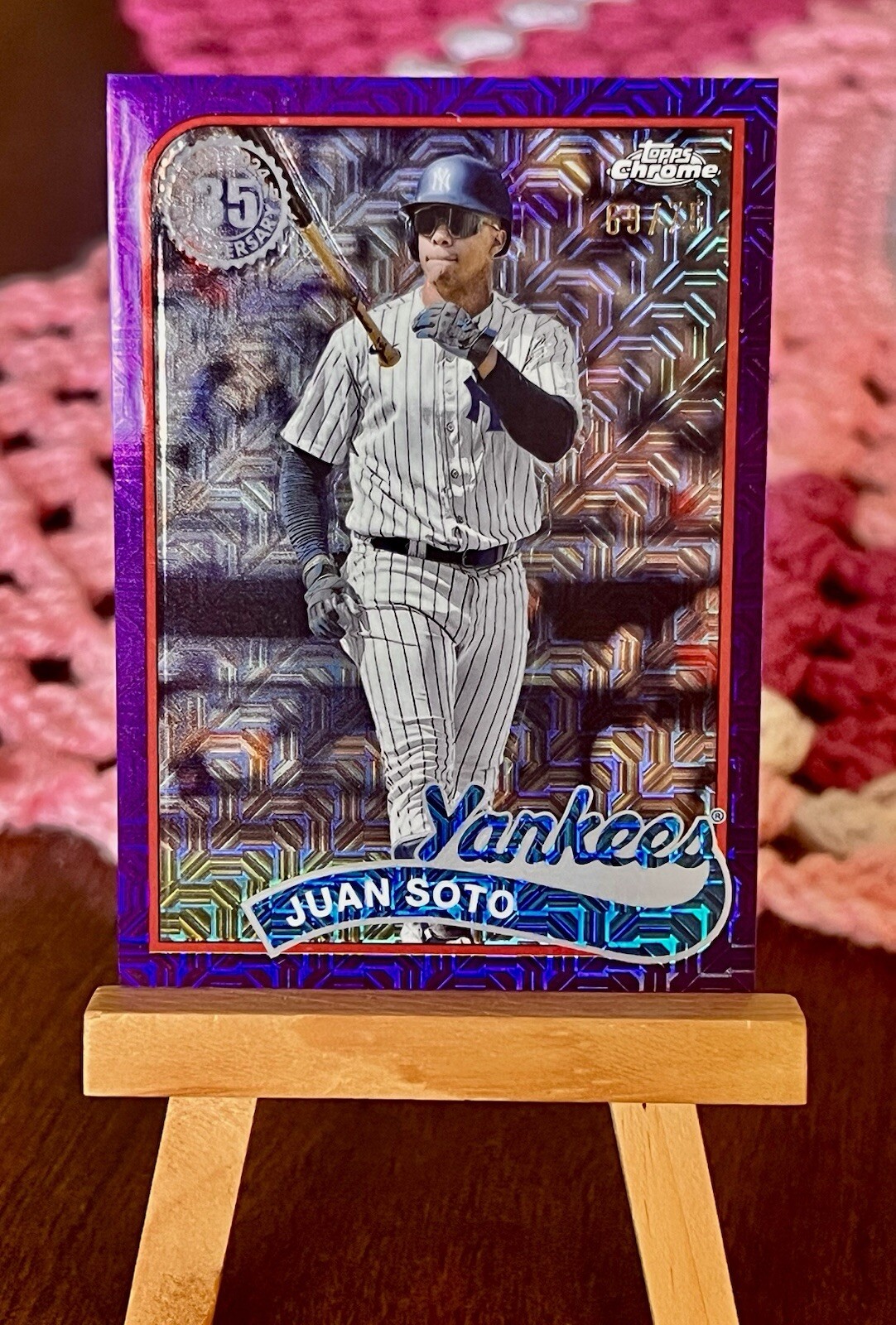 2024 Topps Series 2 SILVER PACK PURPLE REFRACTOR CHROME JUAN SOTO /75 YANKEES
