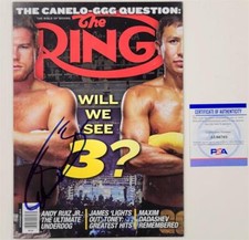Saul Canelo Alvarez autograph signed The Ring Magazine ~ PSA/DNA COA
