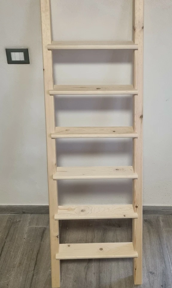 Scala legno massello soppalco cameretta letto a castello salvaspazio