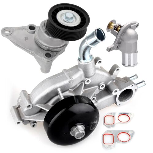 Water Pump&Thermostat&Tensioner for Chevy Silverado 1500 Tahoe Express 1500 - Picture 4 of 9