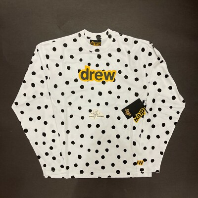 DS Drew House x Justin Bieber Secret polka dot L/S Tee Shirt XXS