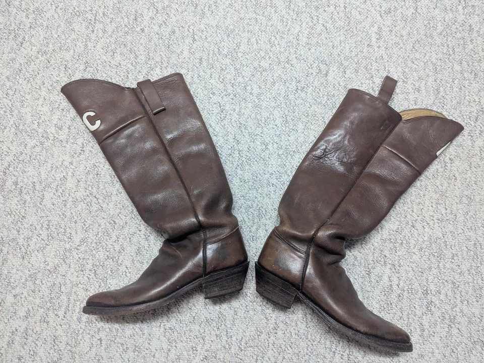 23» винтажный США BUFFALO RUNNER ручной работы ботинки 14 колена ковбойский вестерн - Изображение 2 из 4