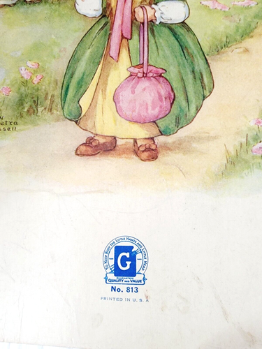 Goosey Gander Mary Lafetra Russell 1940 Cardboard Gabriel Sons #813 Inscribed - Picture 7 of 7