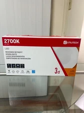 New Utilitech 3-Pack 2700K Soft White Led Recessed Retrofit Downlight 5-6" Can