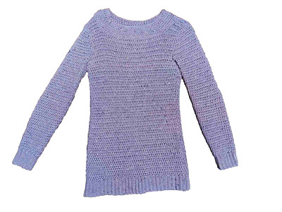 Vintage Handarbeit Pullover gehäkelt Unikat Handarbeit Acryl superwarm Gr. XS-S