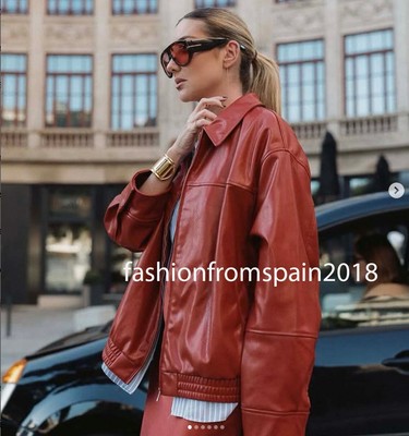 Jacket Bombers Zara Femme FAUX SUEDE BOMBER JACKET Chocolate ZARA