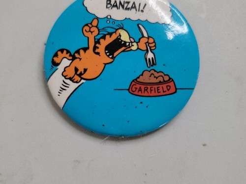 Garfield The Cat Pinback Button "Banzai" Comic Book Character Collectable - Picture 11 of 12