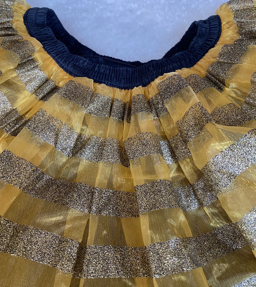 Gymboree Abejorro Tutú Brillante Falda Disfraz 3 4 Halloween Vestir Foto 2 de 4