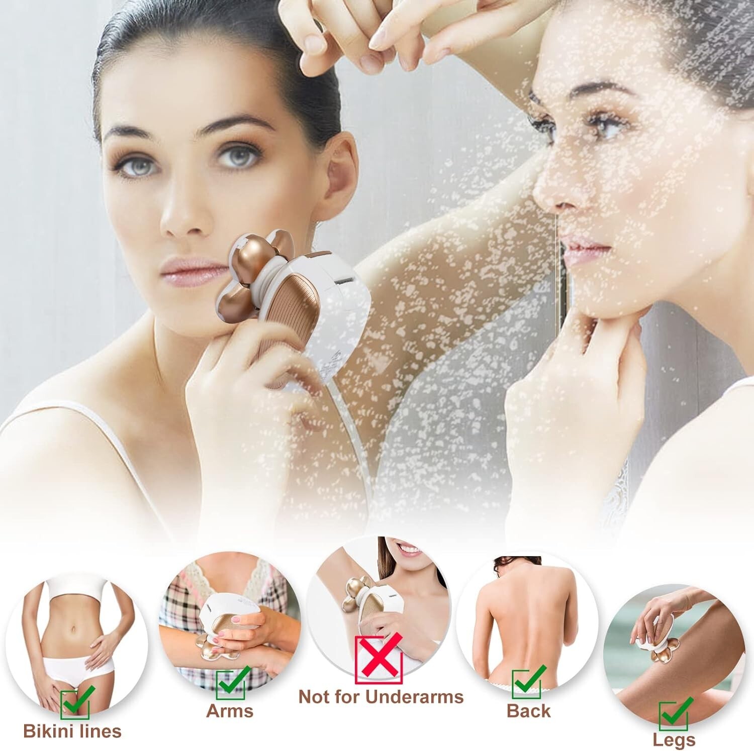 Electric Shaver For Women Rechargeable Painless Bikini Razor Lady Hair