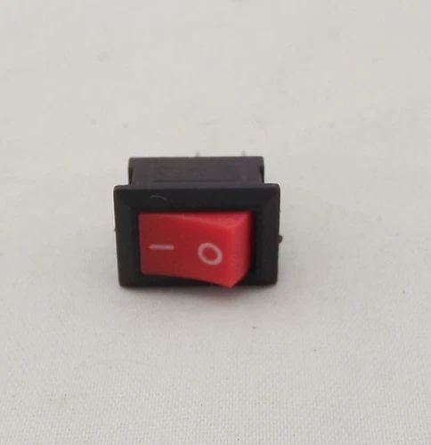 1pcs Rocker Power Switch ON/OFF Red Cap 2 Pins Single Way 3A 6A 15x10mm KCD11