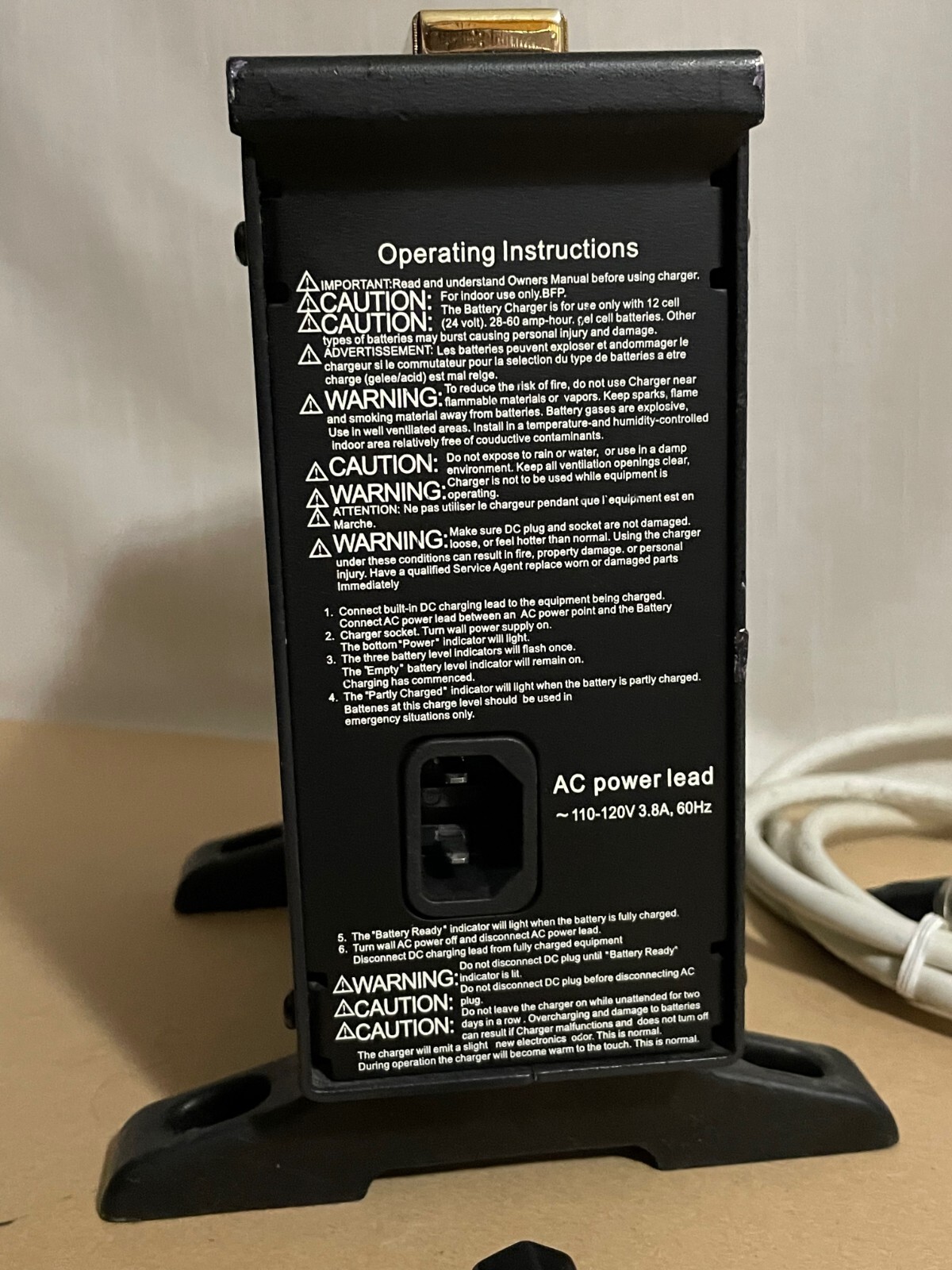 INVACARE Wheelchair Scooter Battery Charger 24V 3 Pin Model No. WS230