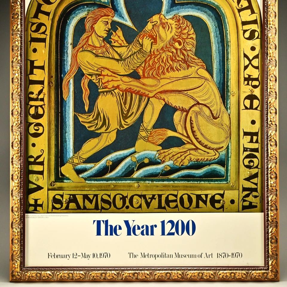 Impresión de póster de exposición de museo medieval antiguo de Sansón y León de Nicolás de Verdún Foto 3 de 4