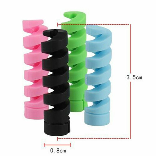 Protector Spiral wire Cord Saver for Usb Cable charger end Headphone Earphone - Photo 7 sur 11