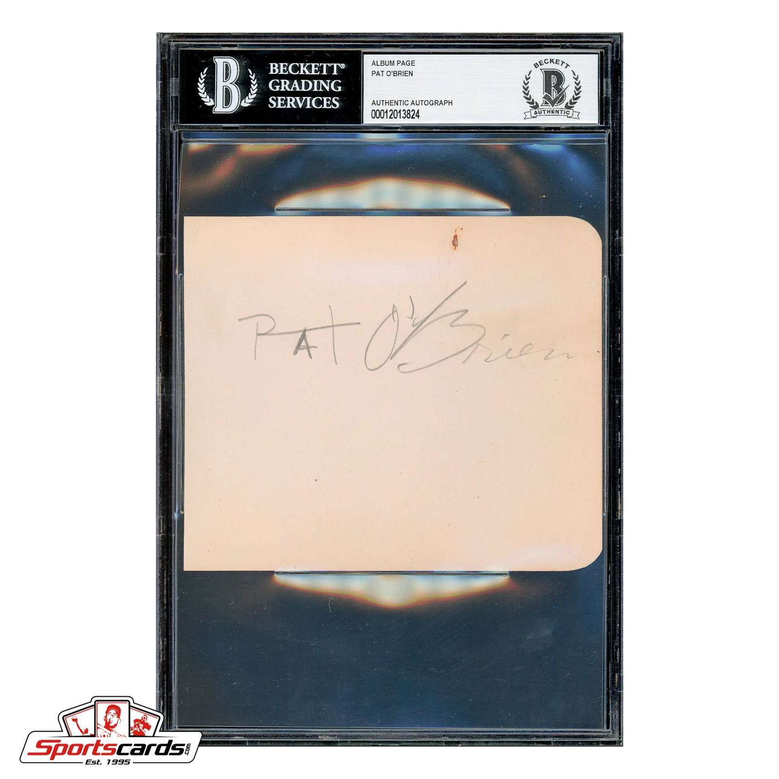 Pat O'Brien Signed Auto Album Page Beckett BAS Authentic - Played Knute Rockne 
