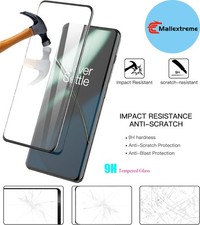 For OnePlus 12R 5G 3D Full Coverage Tempered Glass Screen Protector Film