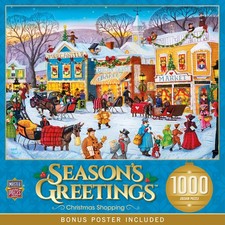 MasterPieces - Season's Greetings - Christmas Shopping 1000 Piece Jigsaw Puzzle