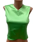 Vintage EMPORIO ARMANI Women Satin Vest Crop Top IT 42 / XS