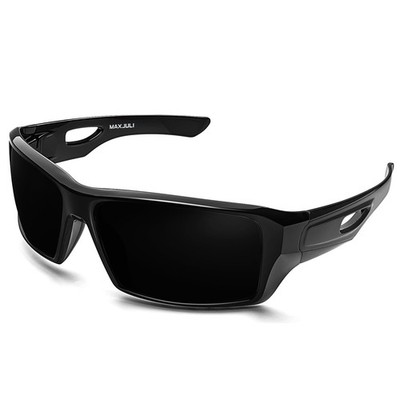 MAXJULI Polarized Wrap Around Sports Sunglasses for Big Heads Men Women UV400 Pr