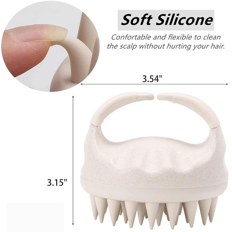 Hair Scalp Massager Shampoo Brush Hair Scrubber Washing Brush Silicone Scalp - Image 2 of 4