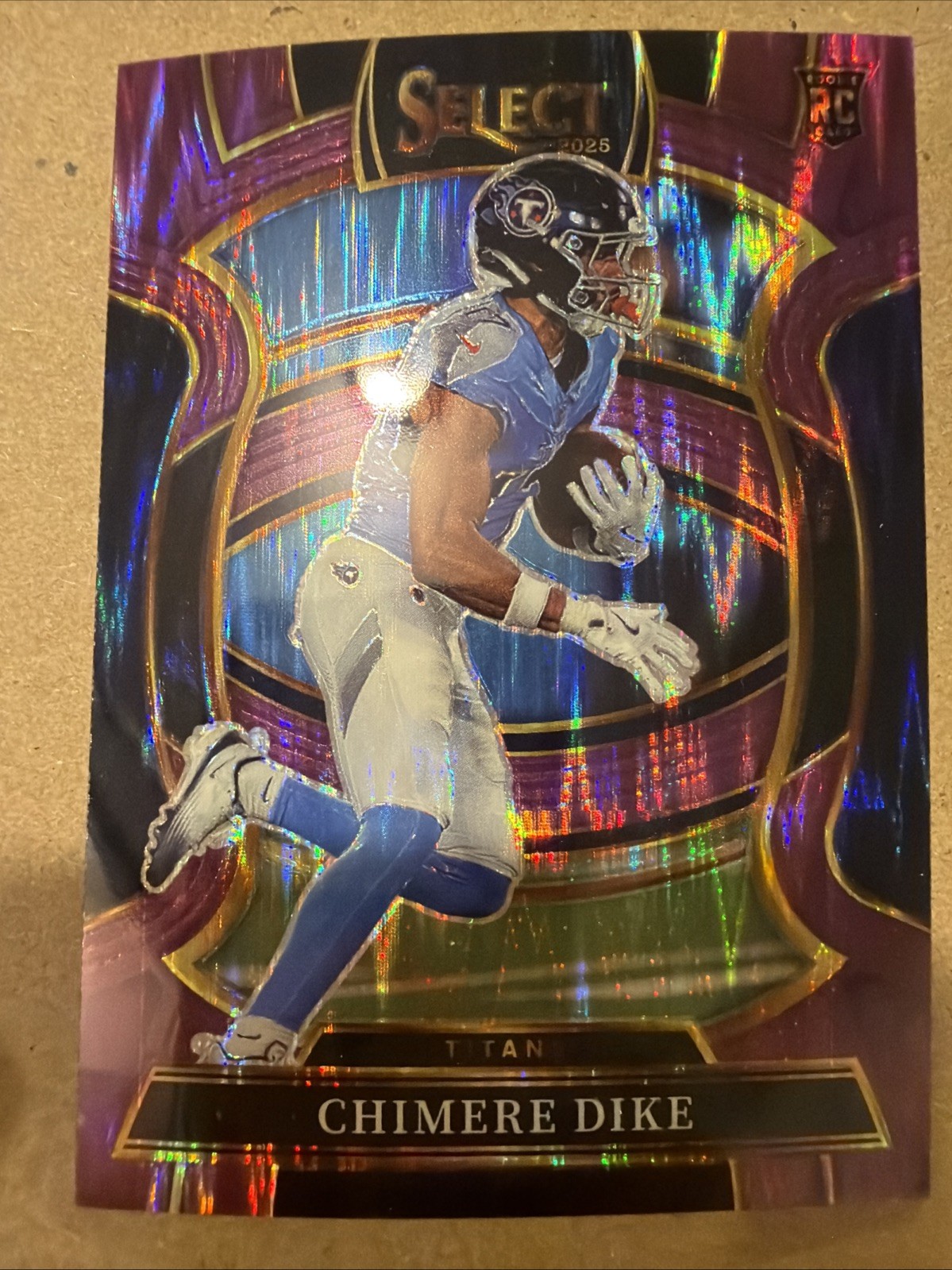 2025 Panini Select Chimere Dike #27 Concourse Purple Prizm Shock RC #593/699