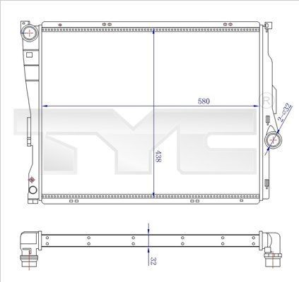703-0006-R ENGINE COOLING RADIATOR TYC NEW OE REPLACEMENT - Picture 2 of 5