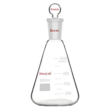 Fiaschetta Di Erlenmeyer 24/40 Con Tappo, Pallone Da 500 Ml in Vetro Borosilicat