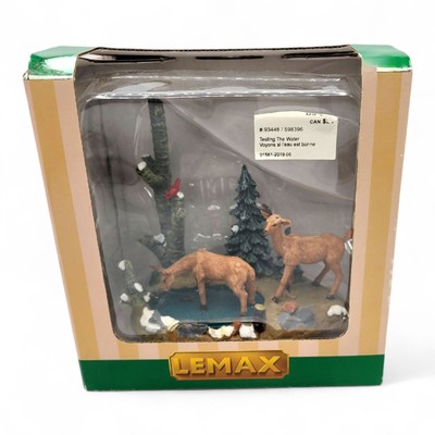 NEW in Box Lemax ''Testing the Water'' Deer by a Stream with Trees Bird #93448