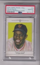 2016 TOPPS TRANSCENDENT #10 WILLIE MAYS 61/65 WITH PSA 10 GRADE - GIANTS