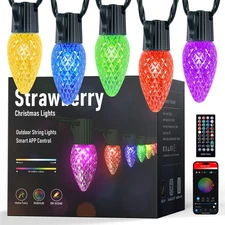 Minetom Smart C9 Christmas Lights Outdoor, 150 LED 164FT Color Changing App Ctrl