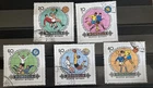 A10 Mongolia Soccer World Cup past winner Set of 5 nice stamps