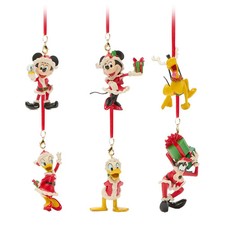 Santa Mickey and Friends Holiday Ornament Set