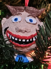 Asbury Park TILLIE ORNAMENT.  Handmade Paper Pulp. Can Hang Or Stand