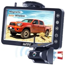 Cámara de respaldo inalámbrica solar magnética, controlada por voz, 