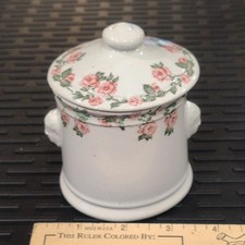 John Maddock & Sons Ltd Rosebud Floral Ceramic Jar with Handle Lid