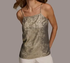 Donna Karan New York Women's Gold Metallic Camisole Top Size S