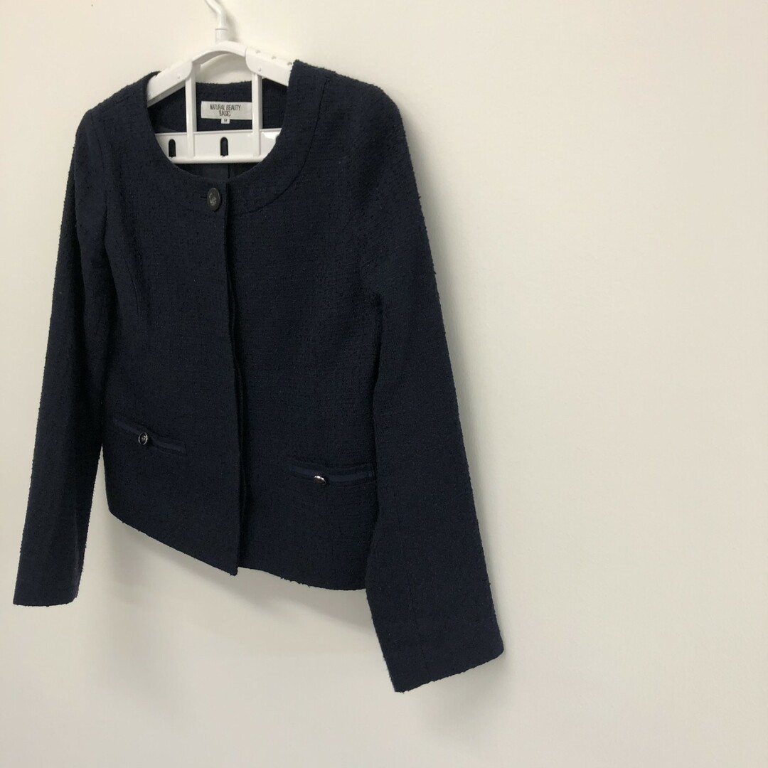 NATURAL BEAUTY BASIC Collarless Jacket M Navy Blu… - image 3