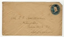 USA 1887 Postal Cover from NEW YORK, to Germany