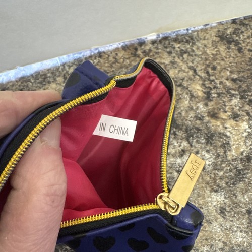 Ipsy Purple Glam Bag With Black Hearts November 2018 Makeup Bag 5" X 7.25 - Picture 6 of 8
