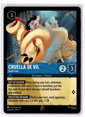 Cruella De Vil - Style Icon 143/204 Fabled Normal NM