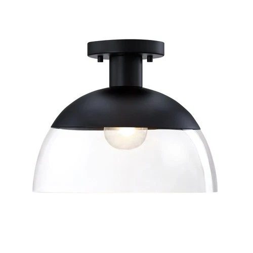Designers Fountain D308M-SF Rey 13"W Semi-flush Ceiling Fixture - Black - Picture 1 of 7