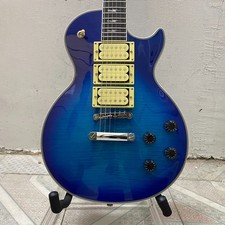 Custom LP Electric Guitar Blue Ace Frehley Flamed Maple Top H-H-H Pickups