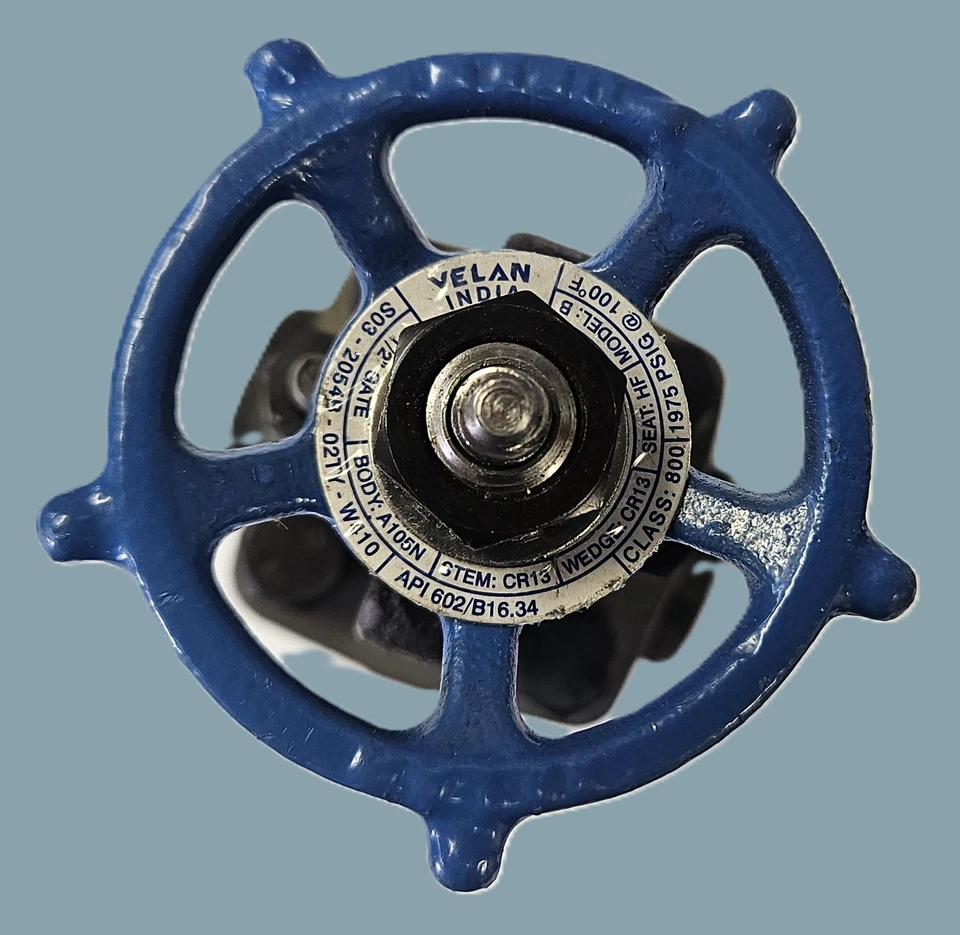 Velan Gate Valve 1/2 NPT Class 800 Forged Steel MPN S03-2054B-02TY - Image 2 of 4