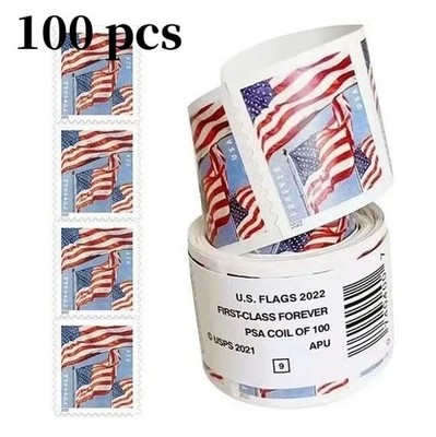 2022 US Flag Forever Stamps Scott#5654 MNH Genuine USPS 100pc Coil Roll 